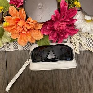 Womens Oakley Forsake black sunglasses